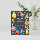Sesame Street Confetti Happy Birthday Postkarte (Stehend Vorderseite)
