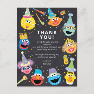 Sesame Street Confetti Happy Birthday Postkarte