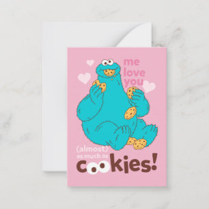 Sesame Street   Cookie Monster Ich liebe Dich Mitteilungskarte