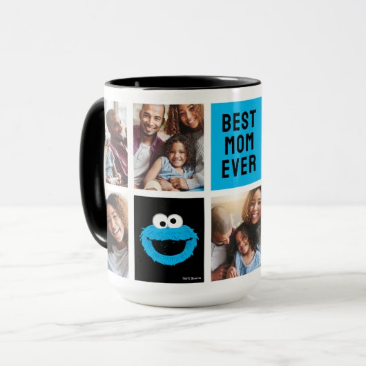 Sesame Street Cookie Monster | Mama FotoCollage Tasse (Vorderseite Links)