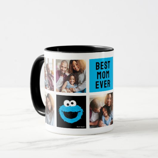 Sesame Street Cookie Monster | Mama FotoCollage Tasse (Vorderseite Links)