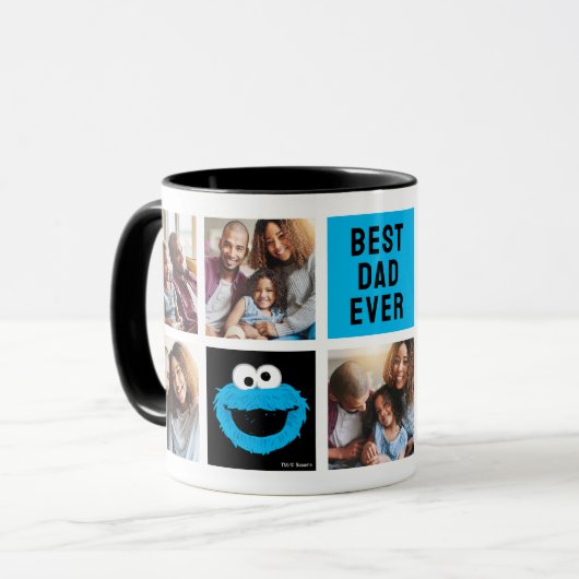 Sesame Street Cookie Monster | Vater - FotoCollage Tasse (Vorderseite Links)
