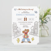 Sesame Street Cowboy Elmo Baby Shower Einladung (Stehend Vorderseite)