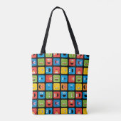 Sesame Street Cubed Face Pattern Tasche (Rückseite)