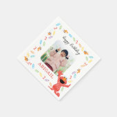 Sesame Street Elmo | Birthday Crayon Serviette (Ecke)