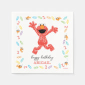 Sesame Street Elmo | Birthday Crayon Serviette (Vorderseite)