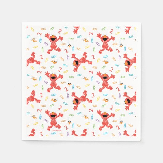 Sesame Street Elmo | Birthday Crayon Serviette (Vorderseite)