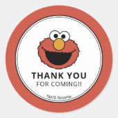 Sesame Street | Elmo Birthday Thank You Classic Ro Runder Aufkleber (Vorderseite)