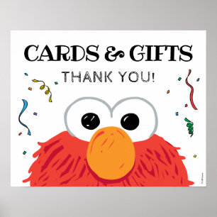 Sesame Street - Elmo Chalkboard Cards & Gifts Sign Poster