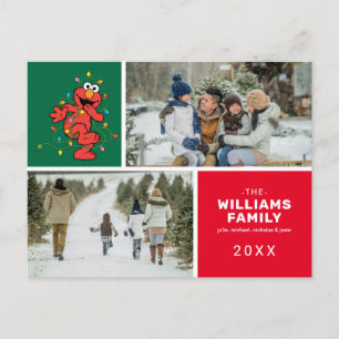 Sesame Street Elmo Christmas Family Foto Feiertagspostkarte