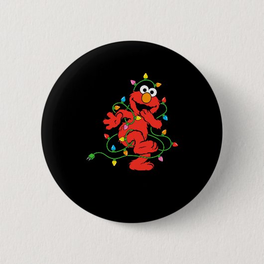 Sesame Street Elmo Christmas Lights Baby Button (Vorderseite)