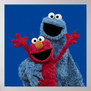 Sesame Street Elmo & Cookie Monster Poster