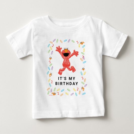 Sesame Street Elmo | Crayon Birthday Baby T-shirt (Vorderseite)