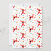 Sesame Street Elmo | Crayon Birthday Einladung (Rückseite)