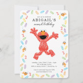 Sesame Street Elmo | Crayon Birthday Einladung (Vorderseite)