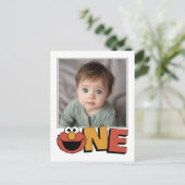 Sesame Street | Elmo - Erster Geburtstag Danke Ged Postkarte (Stehend Vorderseite)