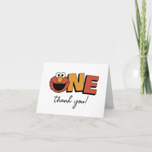 Sesame Street Elmo - Erster Geburtstag Dankeskarte