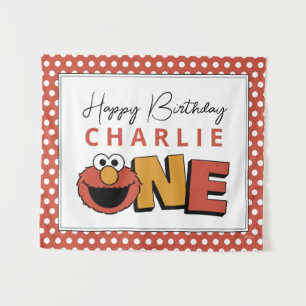 Sesame Street   Elmo - Erster Geburtstag Wandteppich