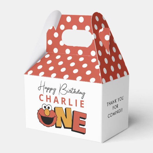Sesame Street | Elmo - First Birthday Favor Boxes Geschenkschachtel (Vorderseite)