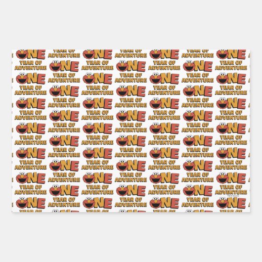 Sesame Street | Elmo - First Birthday Geschenkpapier Set (Vorderseite 2)