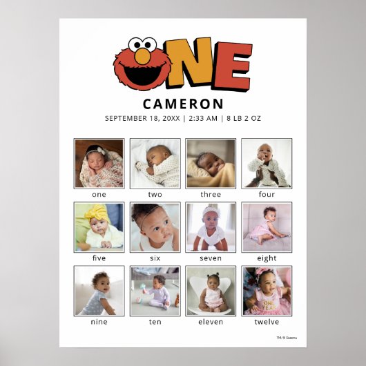 Sesame Street | Elmo First Birthday Poster (Vorne)