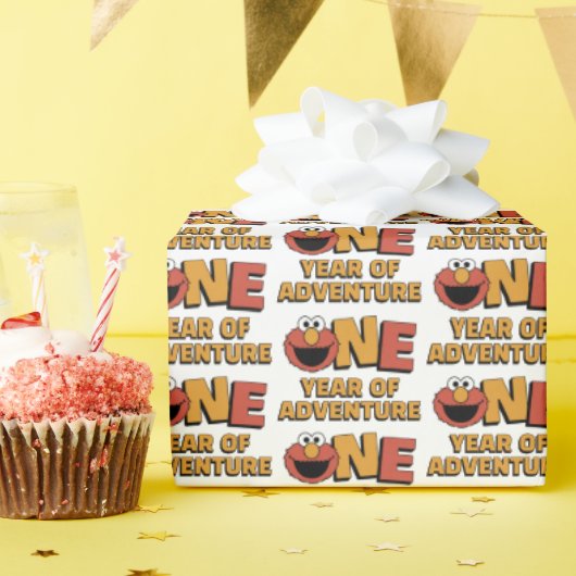 Sesame Street | Elmo - First Birthday Wrapping Pap Geschenkpapier (Geburtstagsparty)