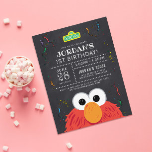 Sesame Street   Elmo Geburtstag-Schultafel Postkarte