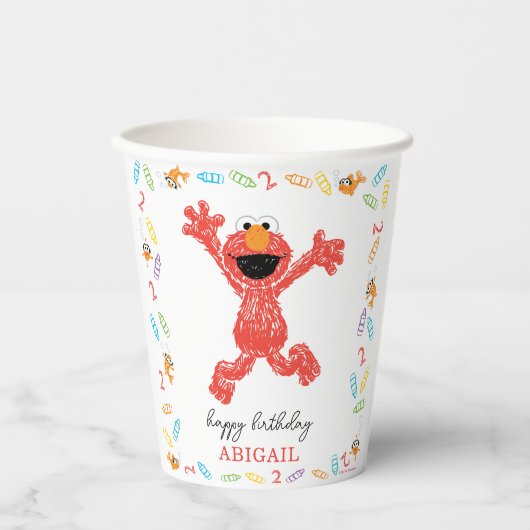 Sesame Street Elmo | Geburtstagsstift Pappbecher (Vorderseite)