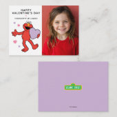 Sesame Street | Elmo Heart Photo Valentine Mitteilungskarte (Vorne/Hinten)