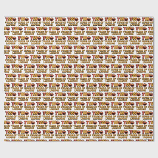 Sesame Street | Elmo - Second Birthday Wrapping Pa Geschenkpapier (Flach)