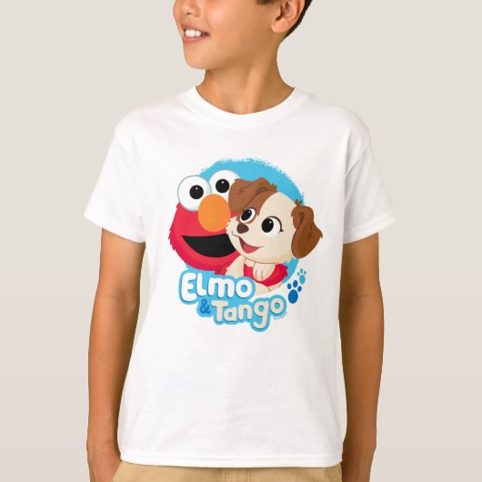 Sesame Street | Elmo & Tango Abzeichen T-Shirt (Vorderseite)