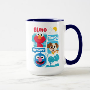Sesame Street   Elmo, Tango und Grover Park Grafik Tasse