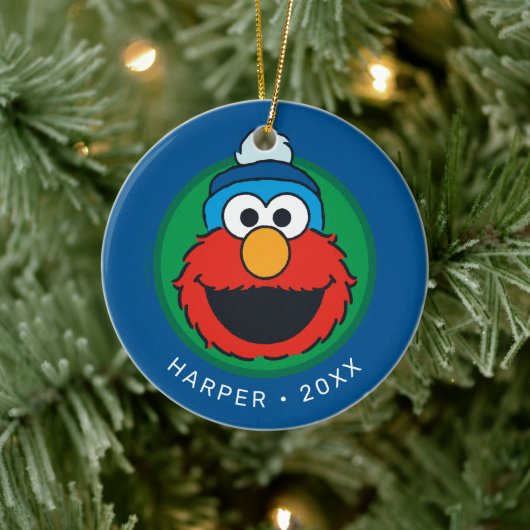 Sesame Street Elmo Winter Elmo Beanie Keramik Ornament (Baum)