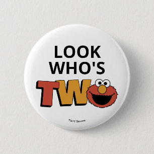 Sesame Street Elmo - Zweiter Geburtstag-Button Button