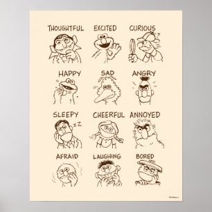 Sesame Street Emotionen & Gefühle Poster