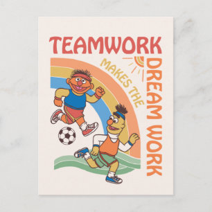 Sesame Street   Ernie & Bert Teamarbeit Postkarte