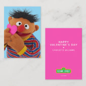 Sesame Street | Ernie Valentinsherz Mitteilungskarte (Vorne/Hinten)