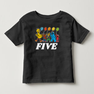 Sesame Street Freunde 5. Geburtstagsballons Klei Kleinkind T-shirt