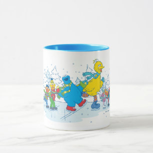Sesame Street Freunde beim Eislaufen Tasse