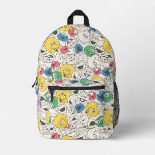 Sesame Street Freunde Big Head Core Muster Bedruckter Rucksack