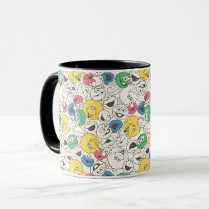 Sesame Street Freunde   Big Head Core Muster Tasse