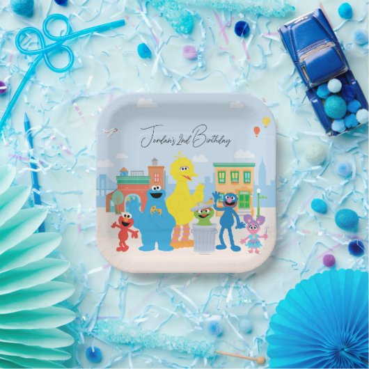 Sesame Street Friends Kids Birthday Pappteller (Party)