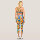 Sesame Street Hanukkah Pattern Capri Leggings (Rückseite)