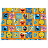 Sesame Street Hanukkah Pattern Große Geschenktüte (Rückseite)