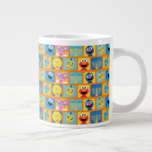 Sesame Street Hanukkah Pattern Jumbo-Tasse
