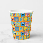 Sesame Street Hanukkah Pattern Pappbecher (Vorderseite)