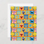 Sesame Street Hanukkah Pattern Postkarte (Vorne/Hinten)