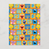 Sesame Street Hanukkah Pattern Postkarte (Vorderseite)