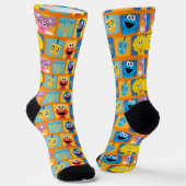 Sesame Street Hanukkah Pattern Socken (Gewinkelt)
