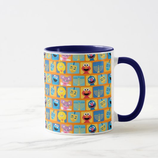 Sesame Street Hanukkah Pattern Tasse (Rechts)